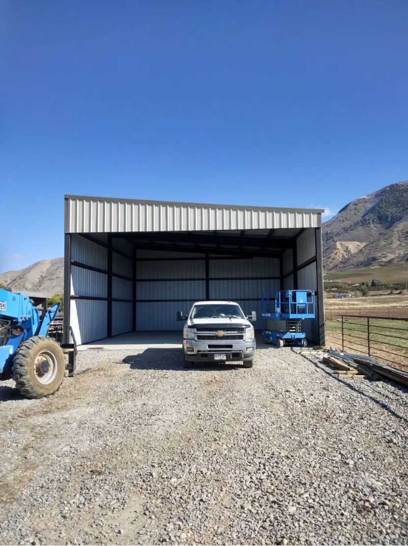 Ridge Runner Steel open-front shelter build in Fountain Green Utah
